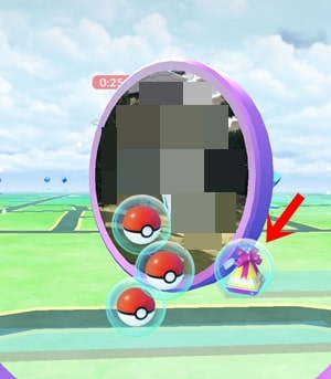 ポケストップからギフト入手